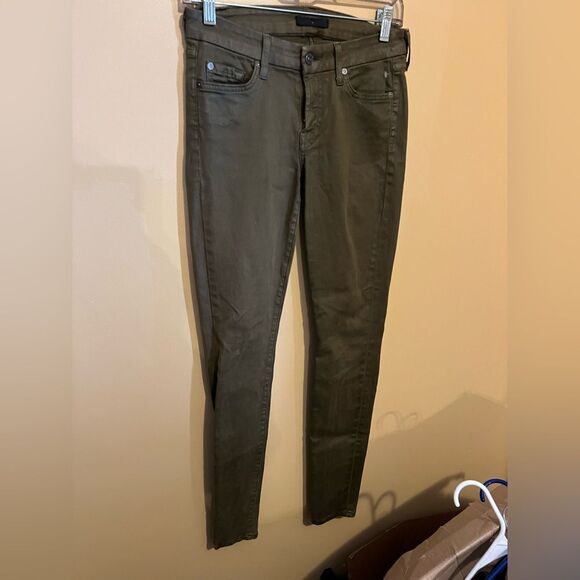 7 for all mankind green jeans 27 - Picture 1 of 11